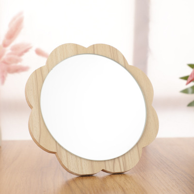 New sunflower wooden gift mirror desktop wooden makeup mirror wholesale gifts gifts holiday gifts