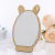 Bear ears desktop wooden cosmetic mirror princess mirror hd gift mirror beauty mirror gift gift
