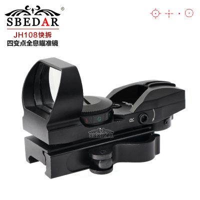 Outdoor live CS cross-border hot sale inside red and green point holographic quick release four-point sight