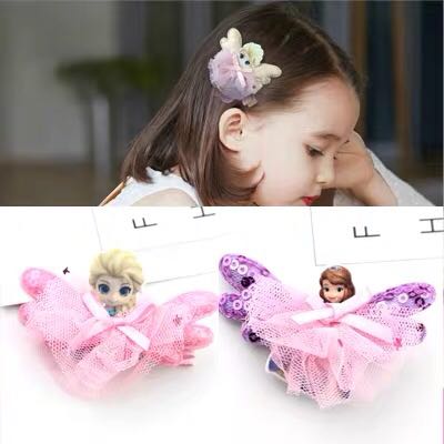 秋硕儿童发饰宝宝发夹 女童扎头发夹子 冰雪奇缘公主发夹头饰发