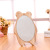 Creative cute wooden bear desktop makeup mirror girls dormitory dressing mirror home department store