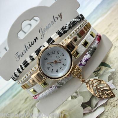 New Korean national style leaf pendant fashion decoration watch