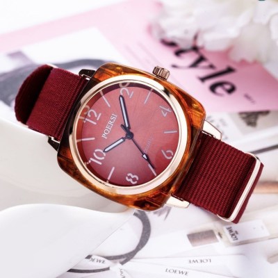 New high-grade woven band watch men's watch gold case nylon band quartz watch sports style watch wholesale