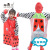 Cartoon Fire Fighter Children Raincoat Boys Kindergarten Girls Primary School Students with Schoolbag Thicker Inflatable Brim