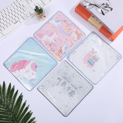 New simple into the oil quicksand mouse pad lovely creative cartoon girl desktop pink tender small fresh ice pad wholesale