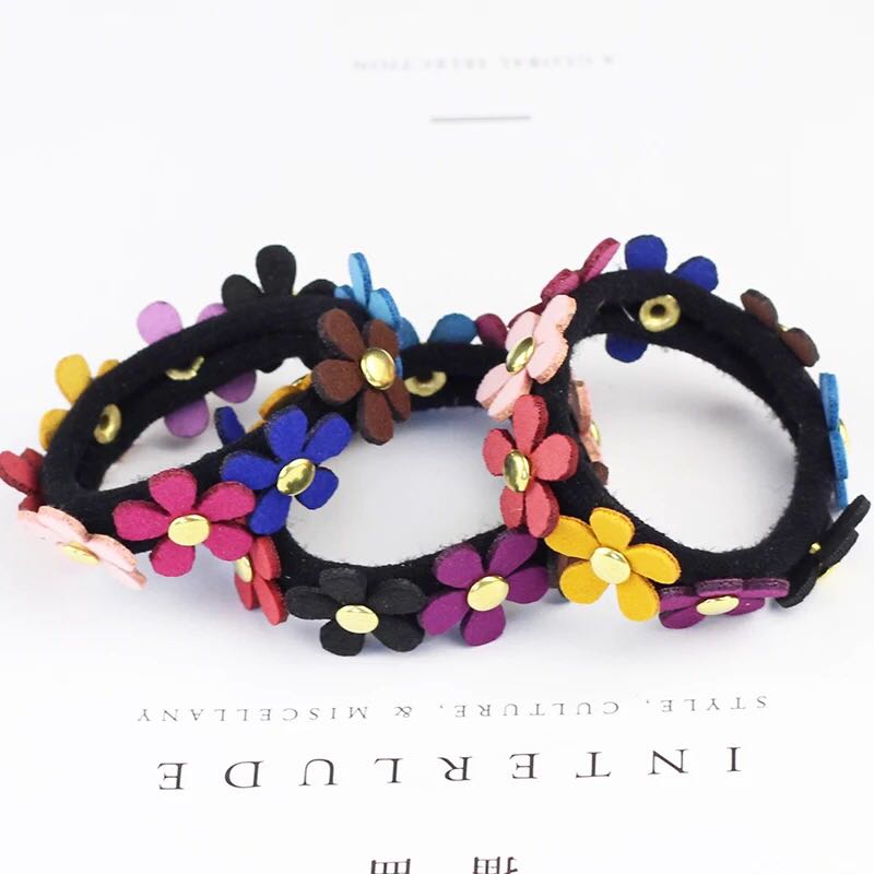 秋硕发绳头花发圈皮筋头饰蝴蝶结发带甜美百搭扎马尾简约花朵发饰