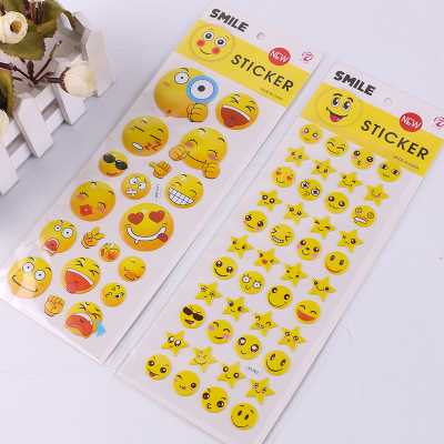 Emoji becomes the children 's fun becomes kindergarten rewards stickers in gold