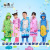 Children's Raincoat Boy Girl Baby Student Raincoat with Schoolbag Thickened Children Inflatable Cartoon Poncho