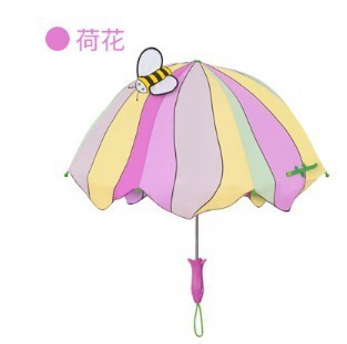 Creative Lotus Children's Umbrella 3D Umbrella Surface Cartoon Umbrella Creative Handle Blue Star Kindergarten Umbrella