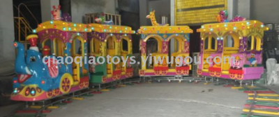Playground kids toy car track train amusement park rides