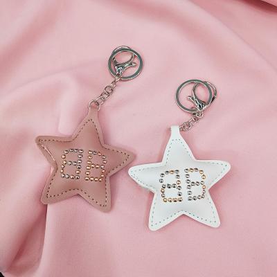 PU pentagonal star creative jewelry key chain hanging decoration car accessories bag hanging decoration