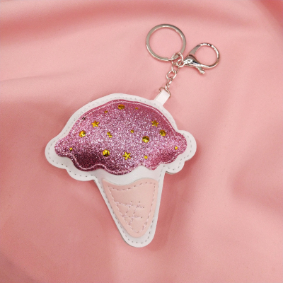Cartoon ice cream key chain pendant pu ornaments accessories quality male bag ornaments pendant