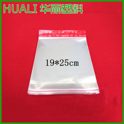 Factory Direct Sales OPP Adhesive Card Head Self-Adhesive Bag Transparent Packaging Gift Bag Plastic Wholesale