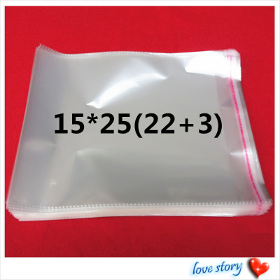 Spot OPP Self-Adhesive Sticker Closure Bags 15*25 Cloth Bag Transparent Packaging Bag Factory Direct Sales Wholesale Free Shipping