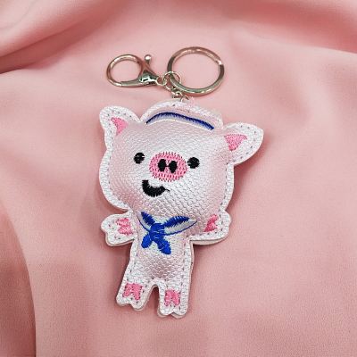 Cute pu piglet key chain pendant auto supplies quality men's bag ornaments hanging ornaments