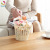 Desktop receives basket plastic receives basket rattan to weave bathroom cosmetic to receive a box