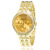 GENEVA wechat business premium fashionable men's diamond gold steel band three eyes leisure quartz watch