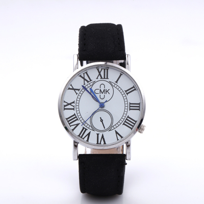 Amazon sells simple silver-encrusted Roman ladies quartz watch with casual leather strap