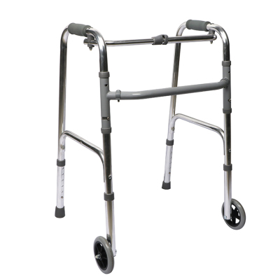 Aluminum walker with wheels