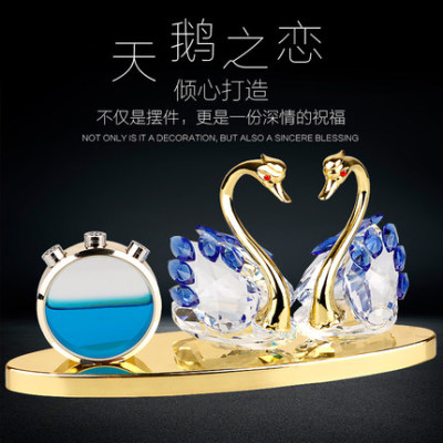 Crystal Swan Car Perfume Holder Car Accessories Female Creative High-End Car Beautiful Decoration Supplies