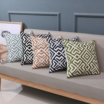 Creative and lovely stripe pattern pillow home simple cotton cushion cover cushion car cushion cushion wholesale