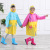 Handsome Jazz PVC Children Raincoat Boys Girl Child Baby Breathable with Schoolbag Seat Student Poncho Cartoon
