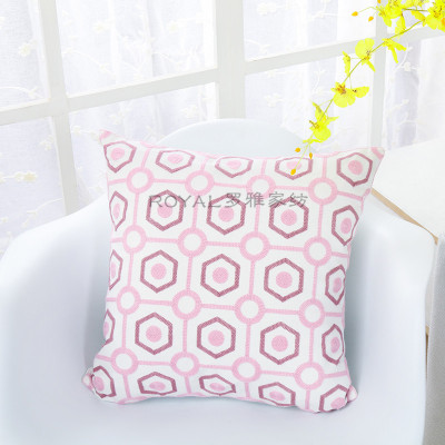 New cotton pillow geometry pillow cover contracted half contracted sofa cushion cover car cushion wholesale