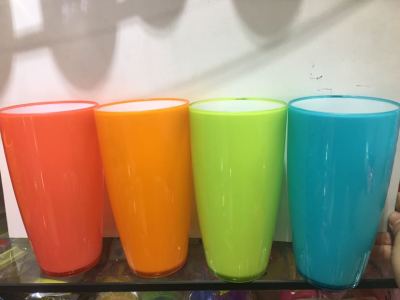 Plastic double-layer water cup creative tall mug can be customized LOGO