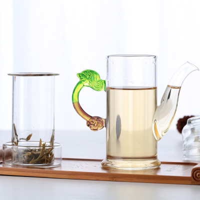 Dragon Handle Black Tea Teapot Office Household Teapot Convenient Transparent High Temperature Resistant Teacup Water Cup
