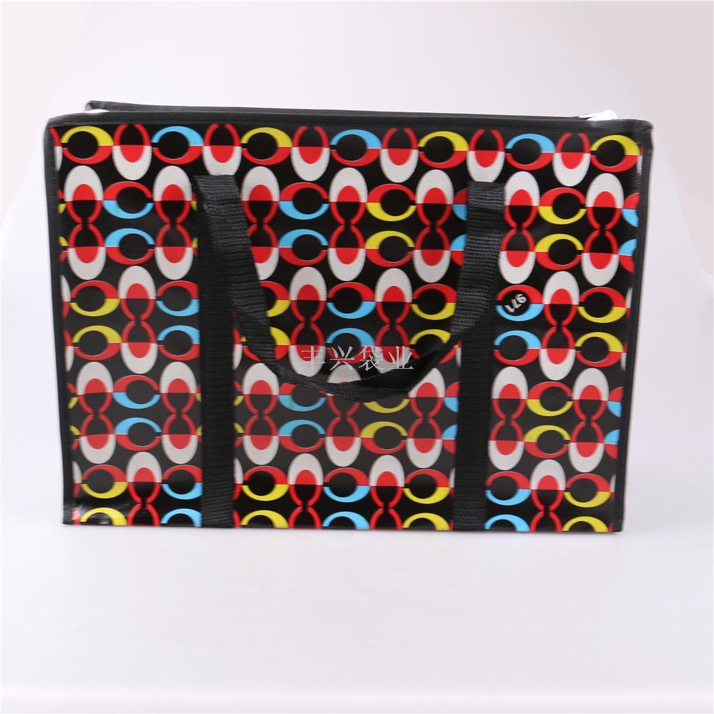 厂家直销加厚无纺布印花编织袋行李袋手提旅行包收纳袋一件