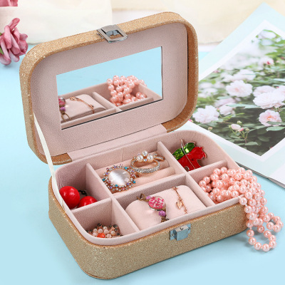 Customized New Jewelry Box European Creative Jewelry Ring Storage Watch Box Flannel Jewelry Box Factory Direct Sales