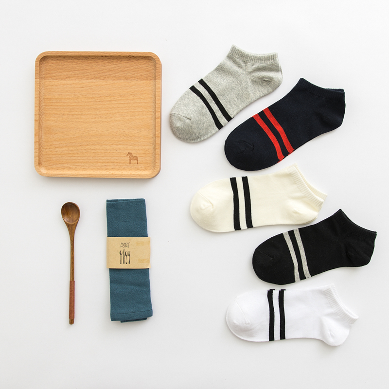 鼎弘 新款袜子 男女通用运动袜二杠船袜子 透气舒适 厂家直销