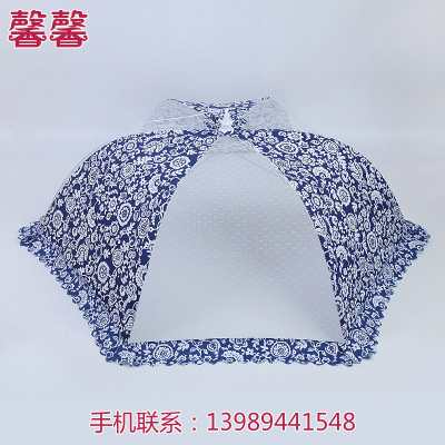 Lace mesh folding cover dish cover round food meal cover large table cover manufacturers