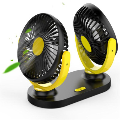 Car Fan 12v24v Universal Car Truck Double Head Shaking Head USB Small Electric Fan