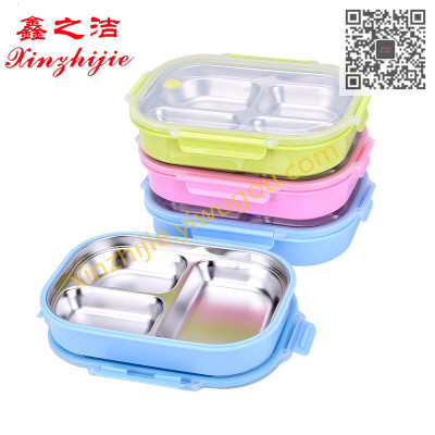 Bento box 304 stainless steel creative breakfast plate lovely household water division division grid plate