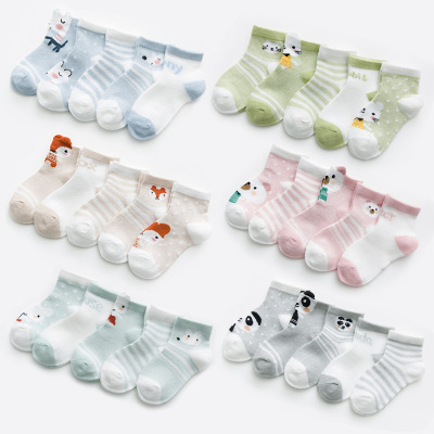 C066 children socks wholesale children socks three-dimensional animal ultra-thin children socks cotton mesh socks