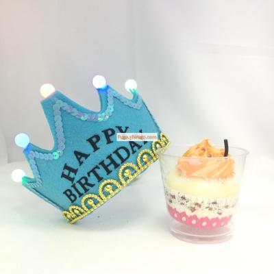 Birthday hat children's decorated luminous hat adult pet party hat first year decorated with crown accessories