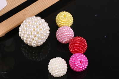 Plastic beads solid colored beads DIY materials