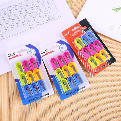 Factory Hot-Selling New Arrival Pencil Sharpener Cartoon Pencil Shapper Bulk Color Penknife Pencil Knife Student Gift Wholesale