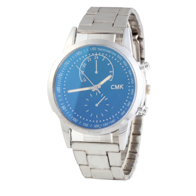 Men's blue light steel band watch 2018 cross-border new blue light steel band watch manufacturers direct sales