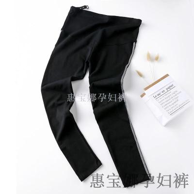 Pregnant women pants spring clothing spring and autumn new thin style Korean version of fashion mom wear casual Pregnant women leggings to support the stomach sweatpants