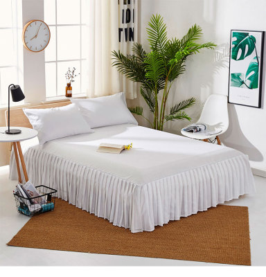 Bao Baileys Bed Sheet Bed Skirt Hotel Bed Cover Brushed Solid Color Bedspread