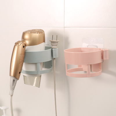 Bathroom non-drilling hair dryer storage rack