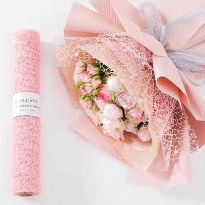 Flower packing material for season of Flower of Flower of garment yarn net bouquet packing yarn jacquard net Flower shop supplies