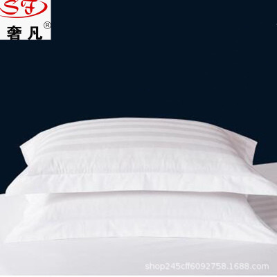 Hotel guestroom pillowcase cotton white pillowcase cotton bedding wholesale manufacturers custom