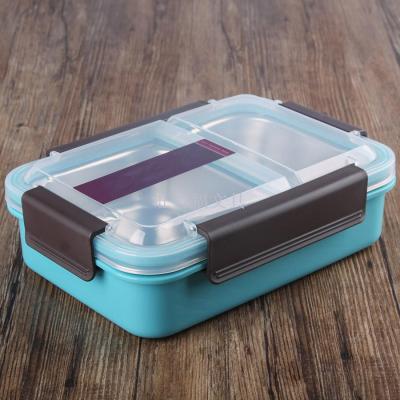 Steele Stainless Steel Divided Lunch Box (201 Material)