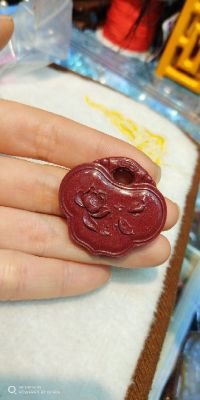 Purple gold sand cinnabar riches lock pendant pendant to avoid evil and protect the god of peace