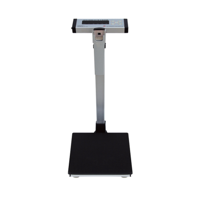 The electronic scale measures weight
