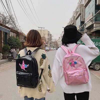 Foreign Trade New Cute Cartoon Creative Personalized Laser Unicorn Schoolbag Funny Soft Girl Reflective Backpack