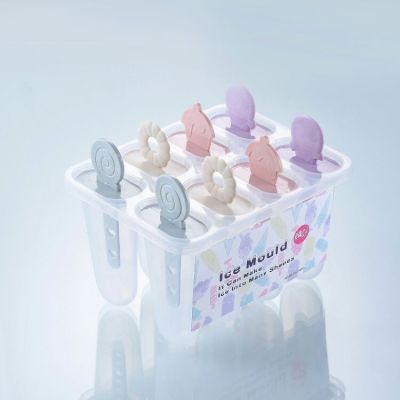 J06-6127 Eight sets of lovely DIY ice mold cartoon Popsicle mold frozen Popsicle mold ice cream